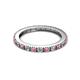 2 - Gracie 2.30 mm Round Rhodolite Garnet and Diamond Eternity Band 