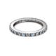 2 - Gracie 2.30 mm Round Aquamarine and Diamond Eternity Band 