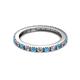 2 - Gracie 2.30 mm Round Blue Topaz and Diamond Eternity Band 