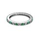 2 - Gracie 2.30 mm Round Emerald and Diamond Eternity Band 