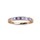 2 - Aqilia 2.00 mm Tanzanite and Diamond 13 Stone Wedding Band 