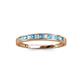 2 - Aqilia 2.00 mm Blue Topaz and Diamond 13 Stone Wedding Band 