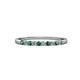 3 - Clara 1.80 mm Diamond and Lab Created Alexandrite 10 Stone Wedding Band 