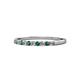 1 - Clara 2.00 mm Diamond and Lab Created Alexandrite 10 Stone Wedding Band 
