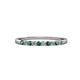 3 - Clara 2.00 mm Diamond and Lab Created Alexandrite 10 Stone Wedding Band 