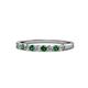 1 - Clara 2.40 mm Round Diamond and Lab Created Alexandrite 10 Stone Wedding Band 