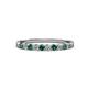 3 - Clara 2.40 mm Round Diamond and Lab Created Alexandrite 10 Stone Wedding Band 