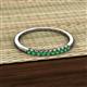 3 - Emlynn 2.00 mm Emerald 10 Stone Wedding Band 