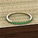 3 - Emlynn 2.00 mm Emerald 10 Stone Wedding Band 