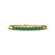 1 - Emlynn 2.00 mm Emerald 10 Stone Wedding Band 