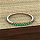 3 - Emlynn 2.00 mm Emerald 10 Stone Wedding Band 