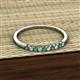 2 - Emlynn 2.00 mm Emerald and Diamond 10 Stone Wedding Band 