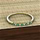 2 - Emlynn 2.00 mm Emerald and Diamond 10 Stone Wedding Band 