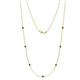 1 - Salina (7 Stn/2.6mm) Lab Created Alexandrite on Cable Necklace 