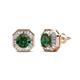 1 - Kaia Diamond and Lab Created Alexandrite Halo Stud Earrings 