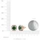 4 - Kaia Diamond and Lab Created Alexandrite Halo Stud Earrings 