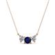 1 - Raia Blue Sapphire and Diamond Three Stone Pendant 