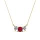 1 - Raia Ruby and Diamond Three Stone Pendant 