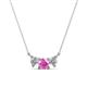 1 - Raia Pink Sapphire and Diamond Three Stone Pendant 