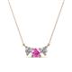 1 - Raia Pink Sapphire and Diamond Three Stone Pendant 