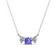 1 - Raia Tanzanite and Diamond Three Stone Pendant 