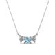 1 - Raia Aquamarine and Diamond Three Stone Pendant 