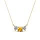 1 - Raia Citrine and Diamond Three Stone Pendant 