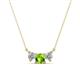 1 - Raia Peridot and Diamond Three Stone Pendant 
