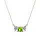 1 - Raia Peridot and Diamond Three Stone Pendant 