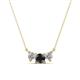 1 - Raia Black and White Diamond Three Stone Pendant 