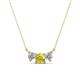 1 - Raia Yellow and White Diamond Three Stone Pendant 