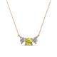 1 - Raia Yellow and White Diamond Three Stone Pendant 