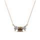 1 - Raia Smoky Quartz and Diamond Three Stone Pendant 