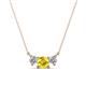 1 - Raia Yellow Sapphire and Diamond Three Stone Pendant 