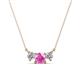 1 - Raia Pink Sapphire and Diamond Three Stone Pendant 
