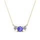 1 - Raia Tanzanite and Diamond Three Stone Pendant 