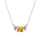 1 - Raia Citrine and Diamond Three Stone Pendant 