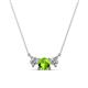 1 - Raia Peridot and Diamond Three Stone Pendant 