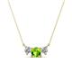 1 - Raia Peridot and Diamond Three Stone Pendant 