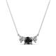 1 - Raia Black and White Diamond Three Stone Pendant 