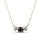 1 - Raia Black and White Diamond Three Stone Pendant 