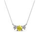 1 - Raia Yellow and White Diamond Three Stone Pendant 