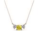 1 - Raia Yellow and White Diamond Three Stone Pendant 
