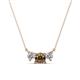1 - Raia Smoky Quartz and Diamond Three Stone Pendant 