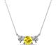 1 - Raia Yellow Sapphire and Diamond Three Stone Pendant 