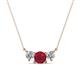 1 - Raia Ruby and Diamond Three Stone Pendant 