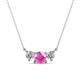 1 - Raia Pink Sapphire and Diamond Three Stone Pendant 