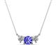 1 - Raia Tanzanite and Diamond Three Stone Pendant 