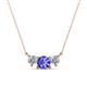 1 - Raia Tanzanite and Diamond Three Stone Pendant 