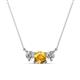 1 - Raia Citrine and Diamond Three Stone Pendant 